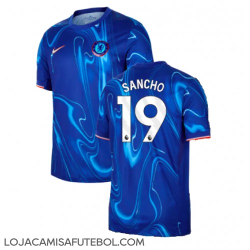 Camisa de Futebol Chelsea Jadon Sancho #19 Equipamento Principal 2024-25 Manga Curta